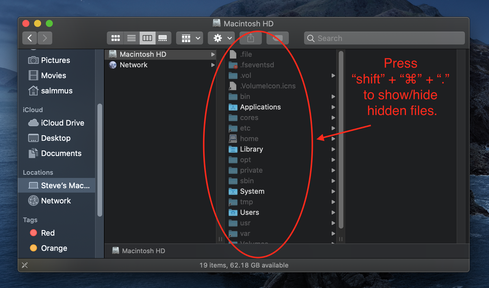 Mac Os Show Hidden Files External Drive