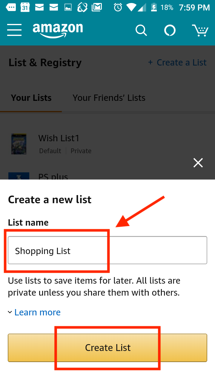 How to make a birthday list on amazon