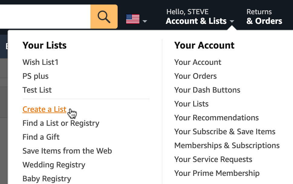amazon lists and registries