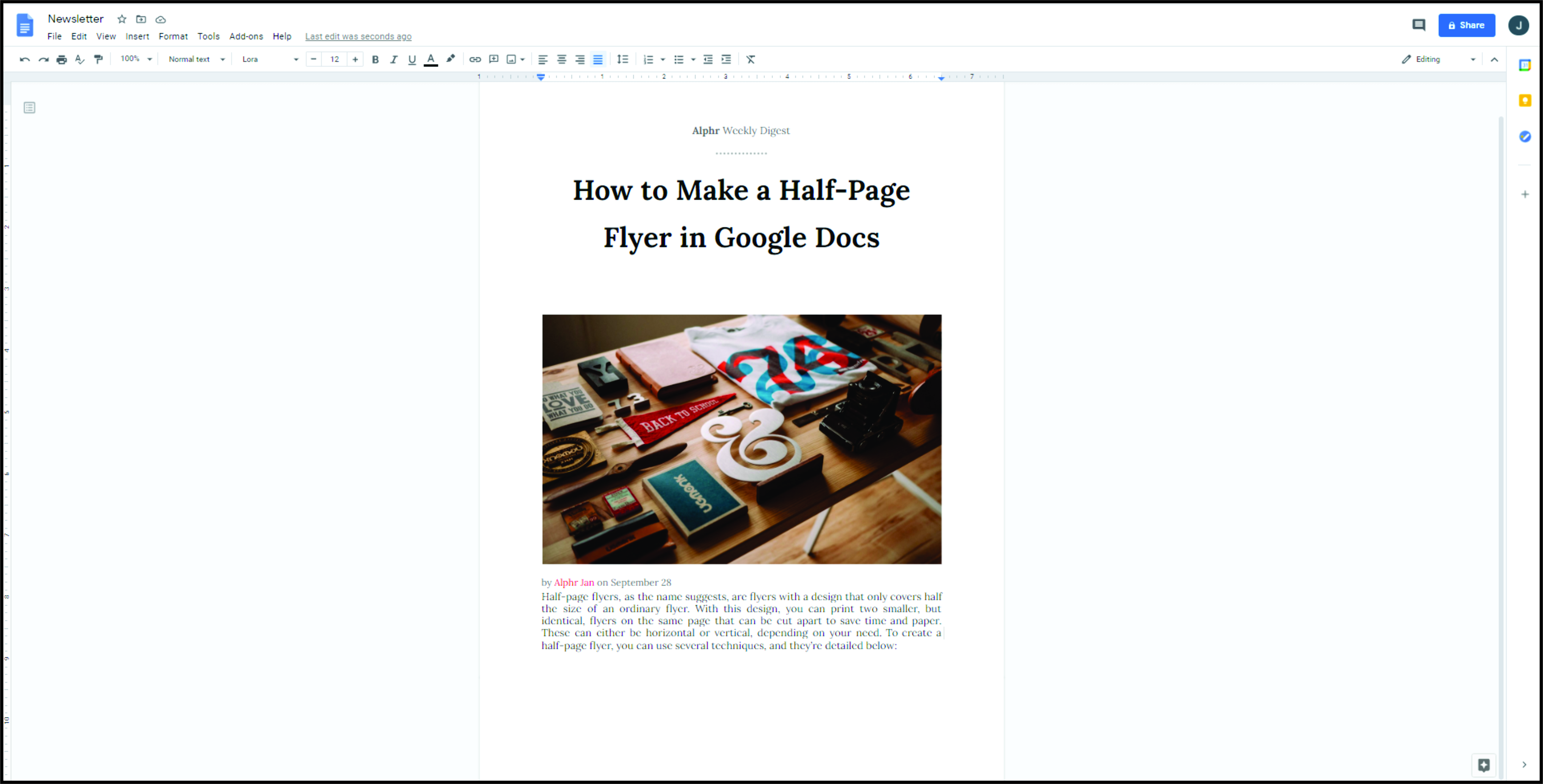 How To Make A Flyer In Google Docs