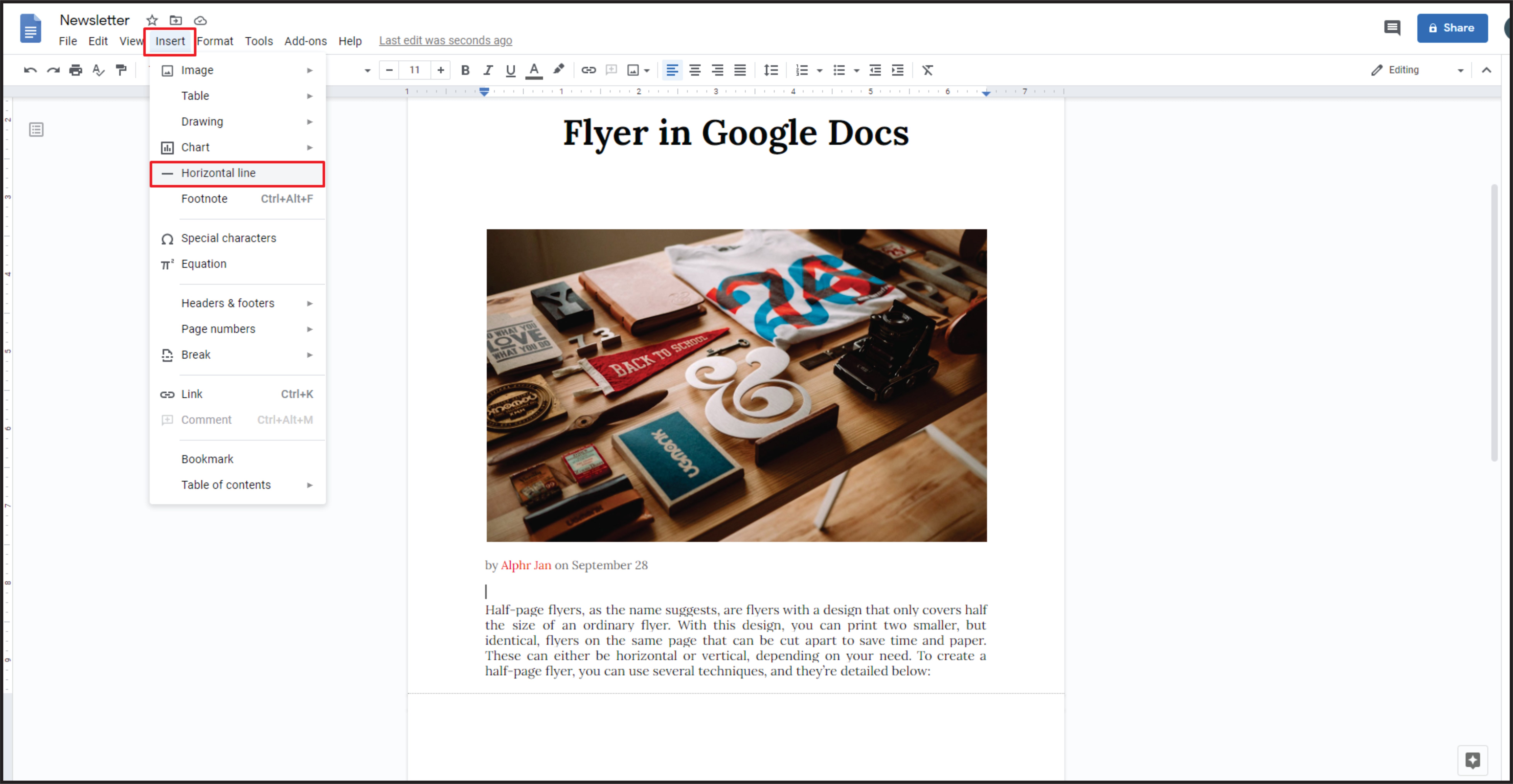 How to Make a Flyer in Google Docs Pertaining To Brochure Templates Google Drive