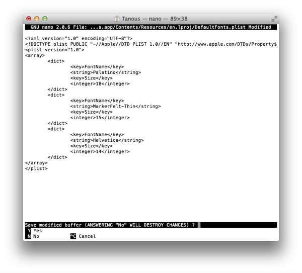 Change Default Font Size Notes OS X