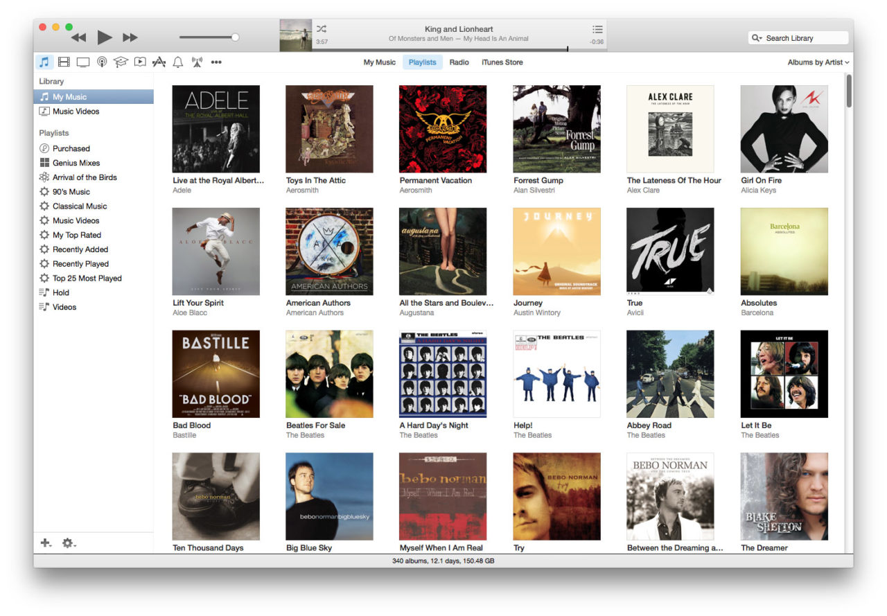 iTunes 12 Playlist Sidebar