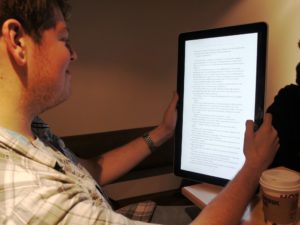 Handy for reading over his shoulder...