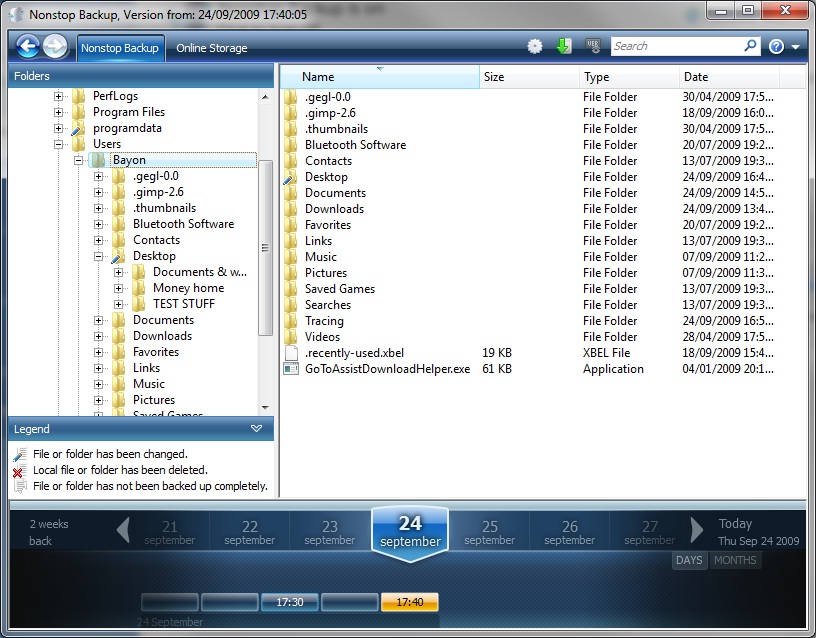 Acronis True Image Home 2010 - Time Explorer