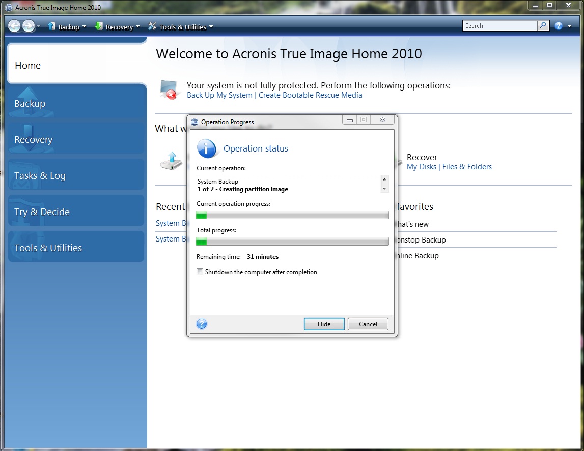 open acronis true image