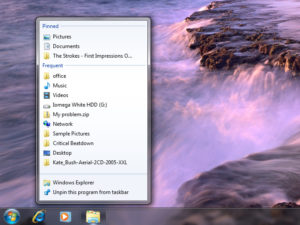 Windows 7 Jump Lists