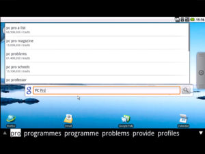 Android netbook searching