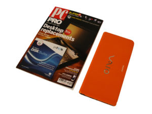 Sony VAIO P Series next to PC Pro