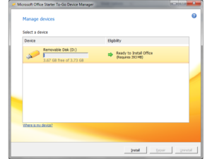 Installing Office Starter-To-Go