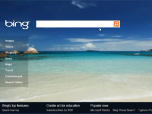 Bing screen shot