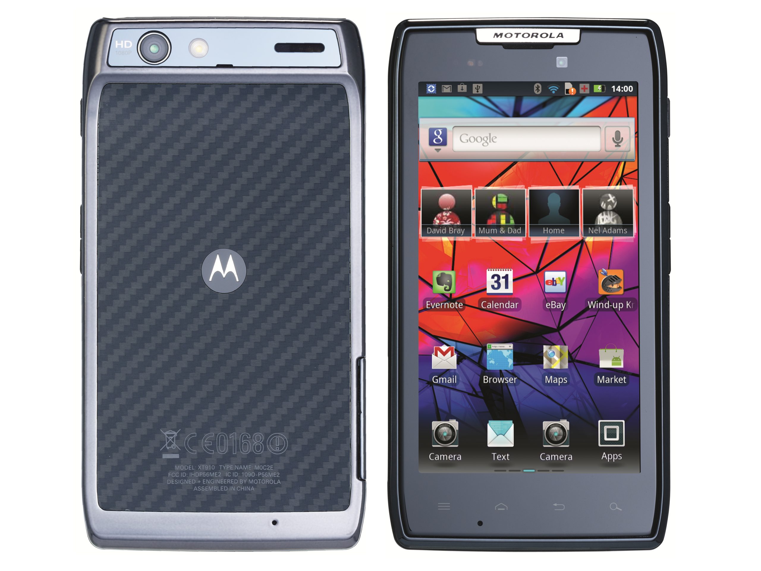 Motorola Razr front and back
