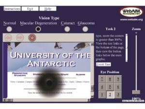 WebAIM Low Vision Simulation