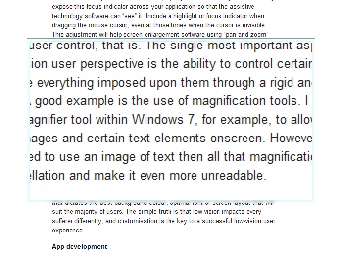 Windows Magnifier