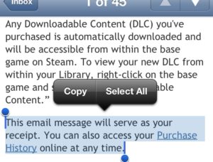 iOS 6 copy and paste