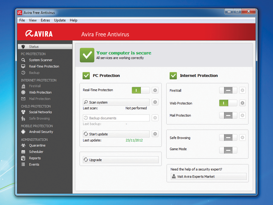 Avira Free Antivirus 13