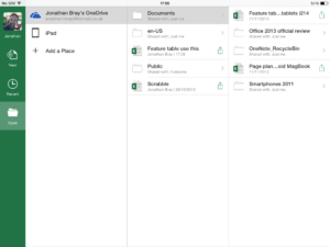 Excel for iPad