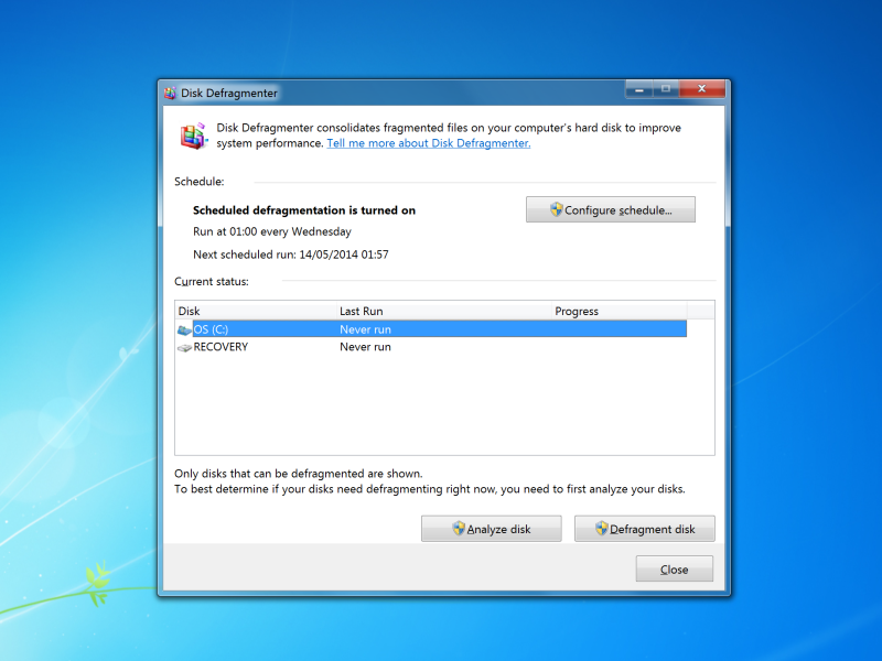 How to defrag in Windows 7 - step 3 4 x3