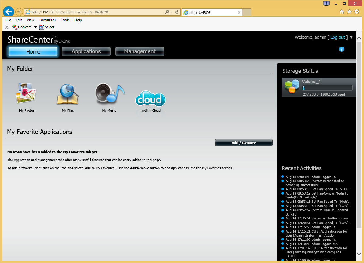 D-Link ShareCenter+ DNS-345