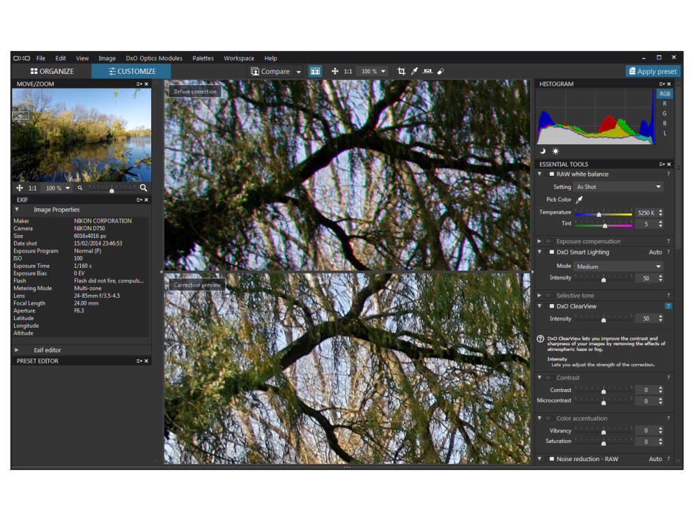 DxO Optics Pro 10 Elite review - Smart lighting