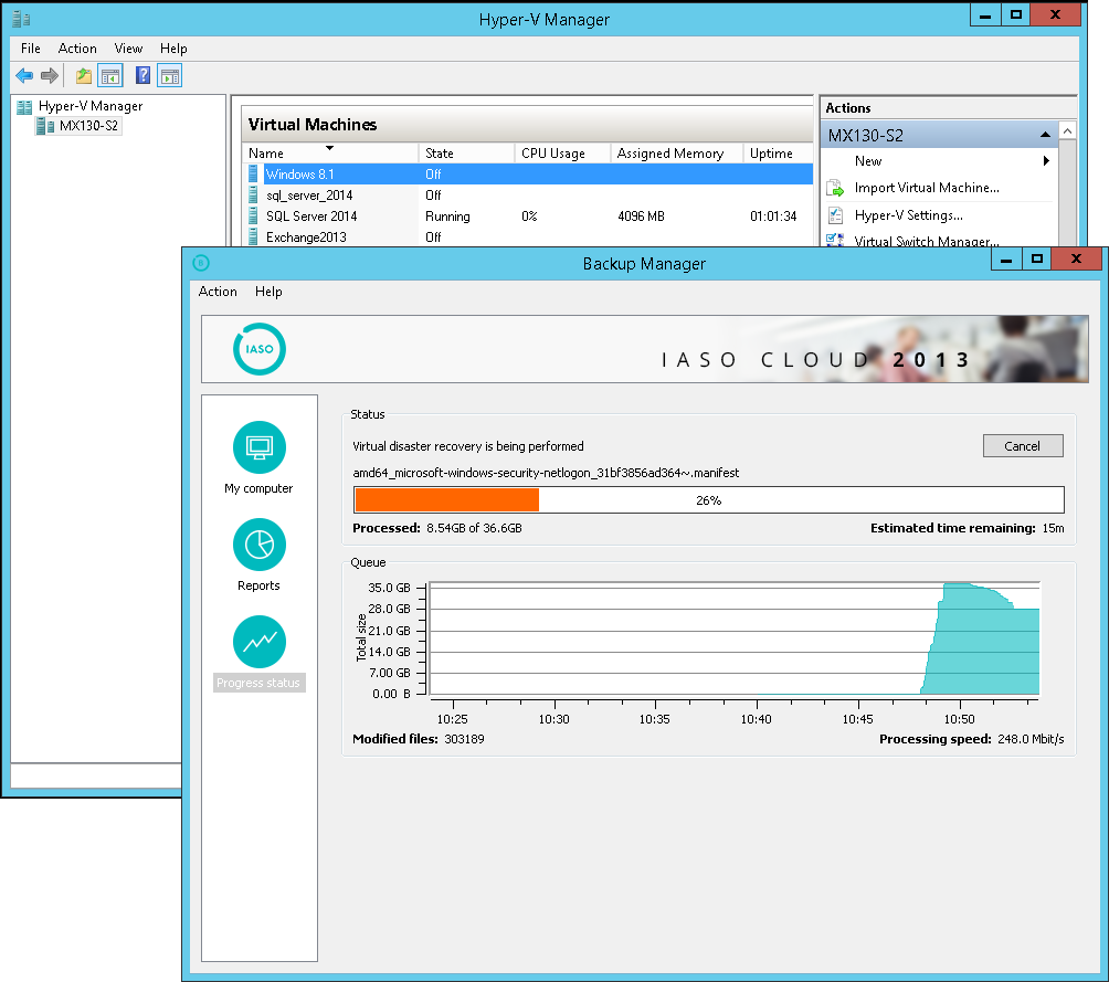 IASO Online Backup - the Virtual Ddisaster Recovery (VDR) tool