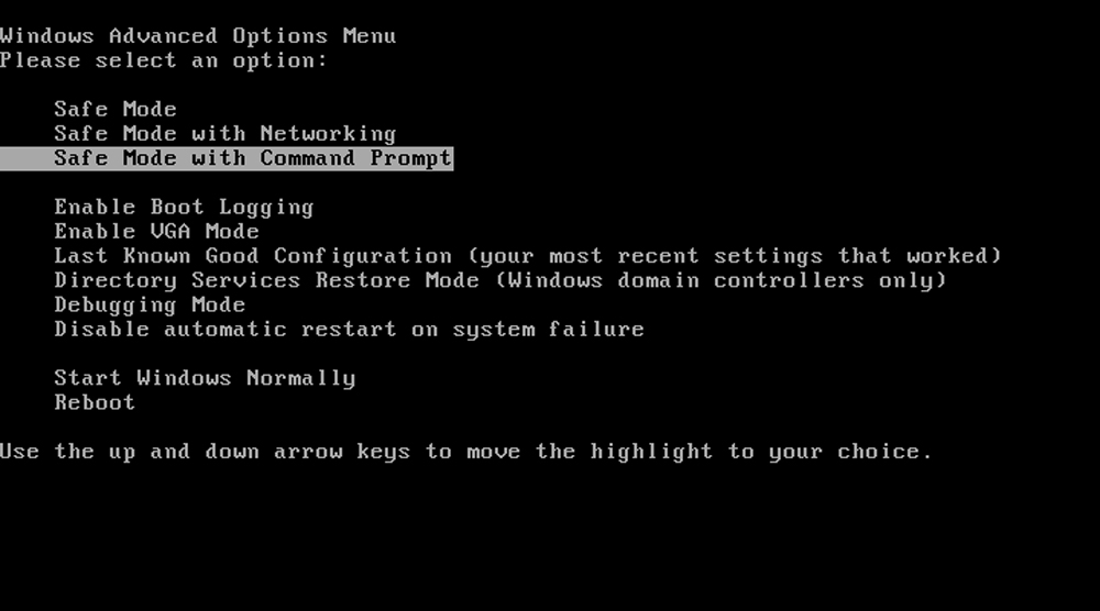 factory reset using command prompt