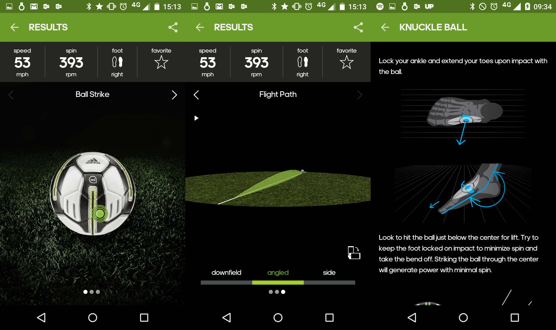 Adidas miCoach Smart Ball review: App screenshots