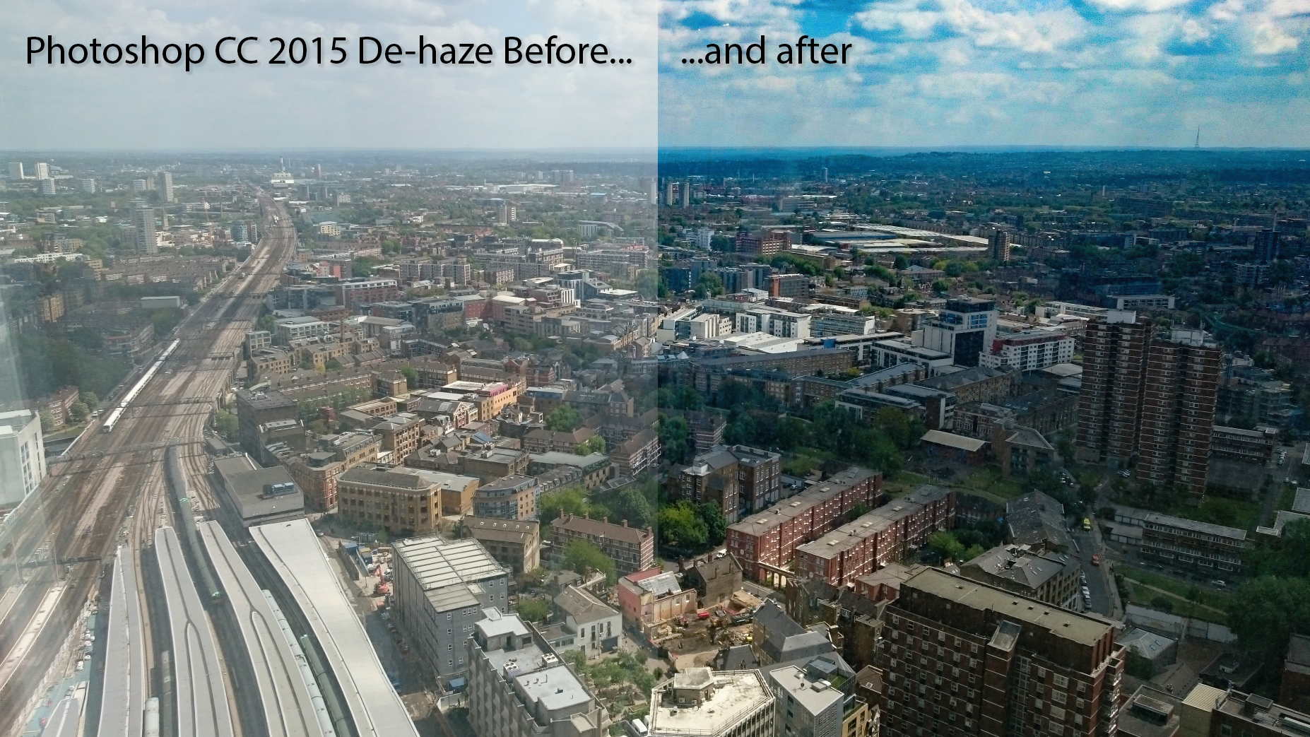 Adobe Photoshop CC 2015: De-haze before and after