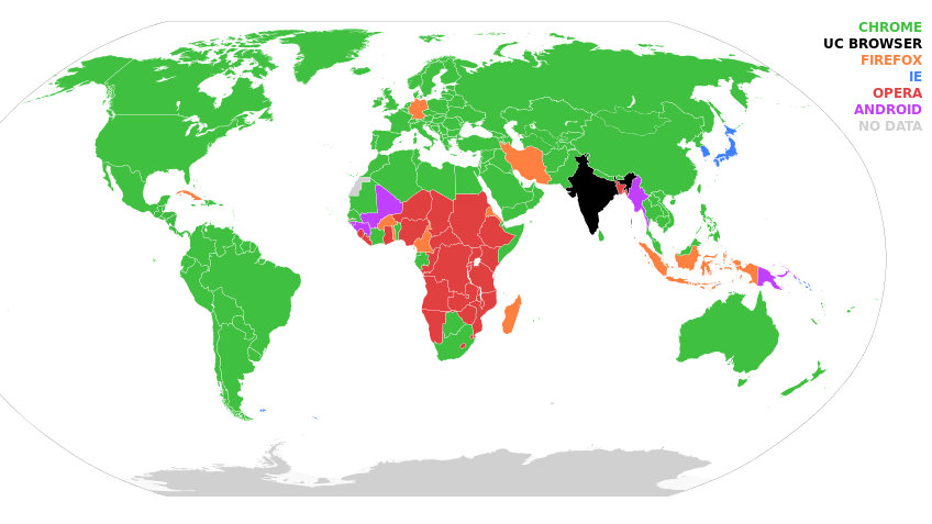 Browser map by country
