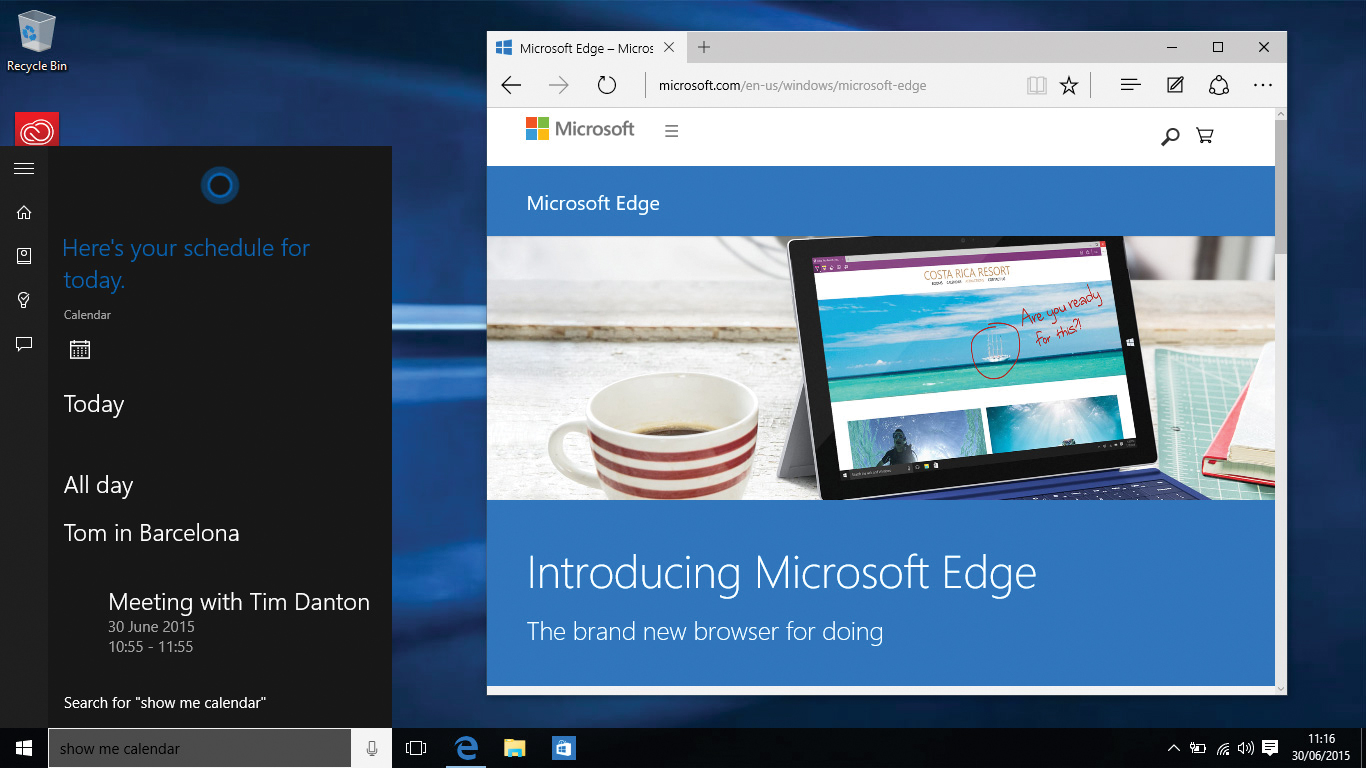 Windows 10 review: Microsoft Edge and Cortana