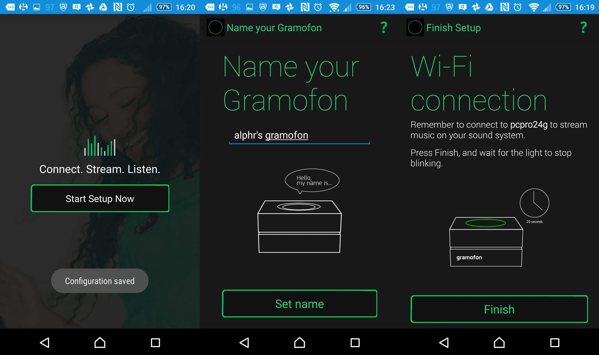 Gramofon review: App screens