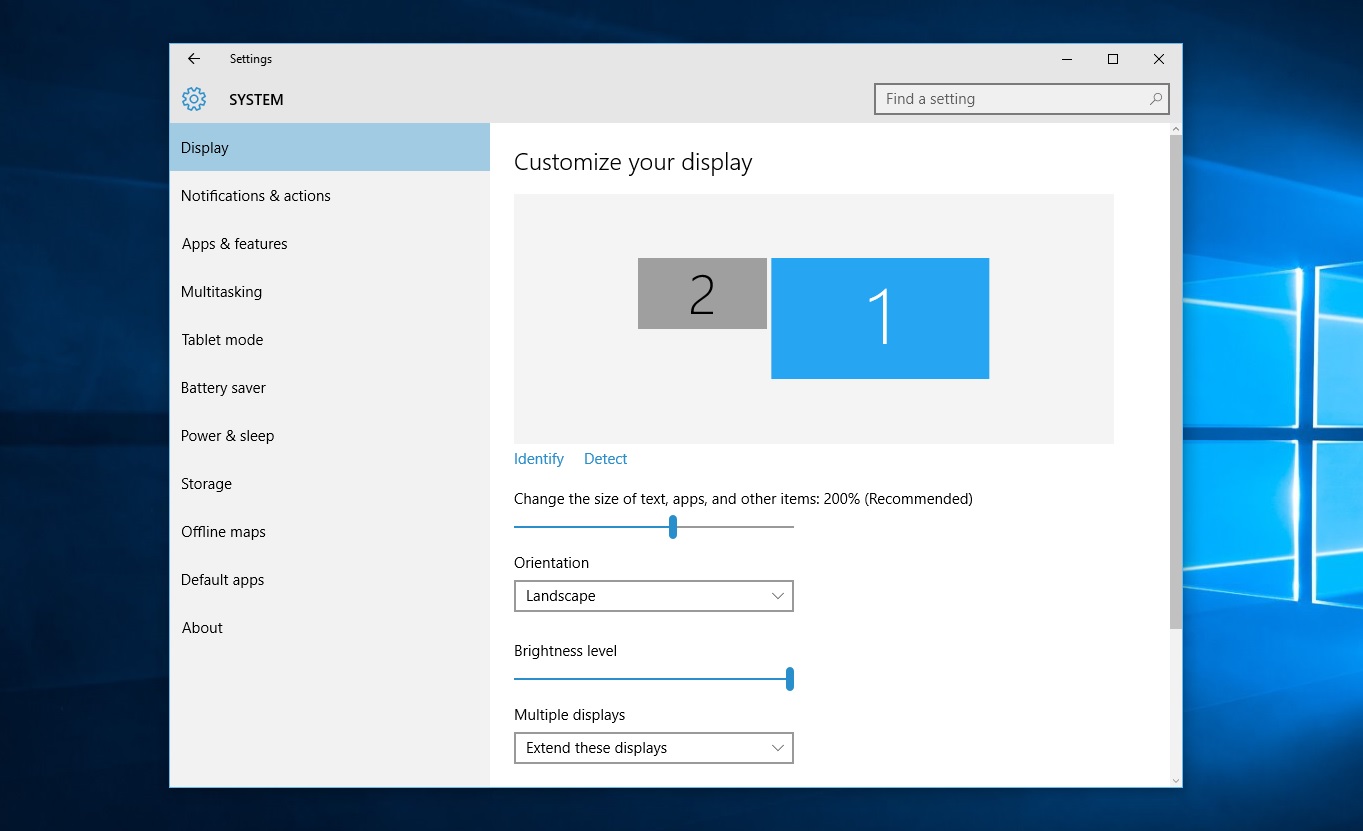 Windows 10 review: Screen scaling options
