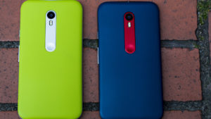 Motorola Moto G 3 review: The textured rear shell is available in a number of bright colours
