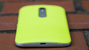 Motorola Moto G 3 review: On the bottom edge is the phone's single microUSB socket