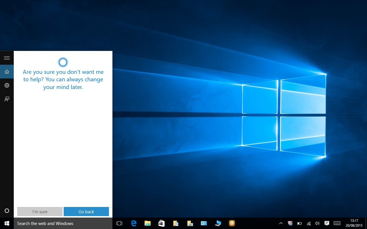 How to Disable Cortana in Windows 10 - Cortana not interested