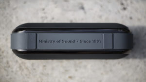 Ministry of Sound Audio S Plus review: A rubber strip stretches around the speaker, protecting it from knocks