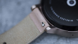 Motorola Moto 360 2 review: A small tab on the underside of the strap allows it to be removed more easily than before