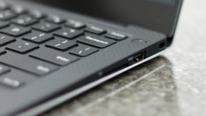Dell XPS 13 review: Right edge and keyboard