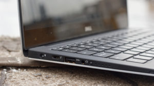 Dell XPS 13 review: Left edge and keyboard