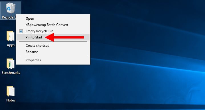 remove recycle bin from desktop