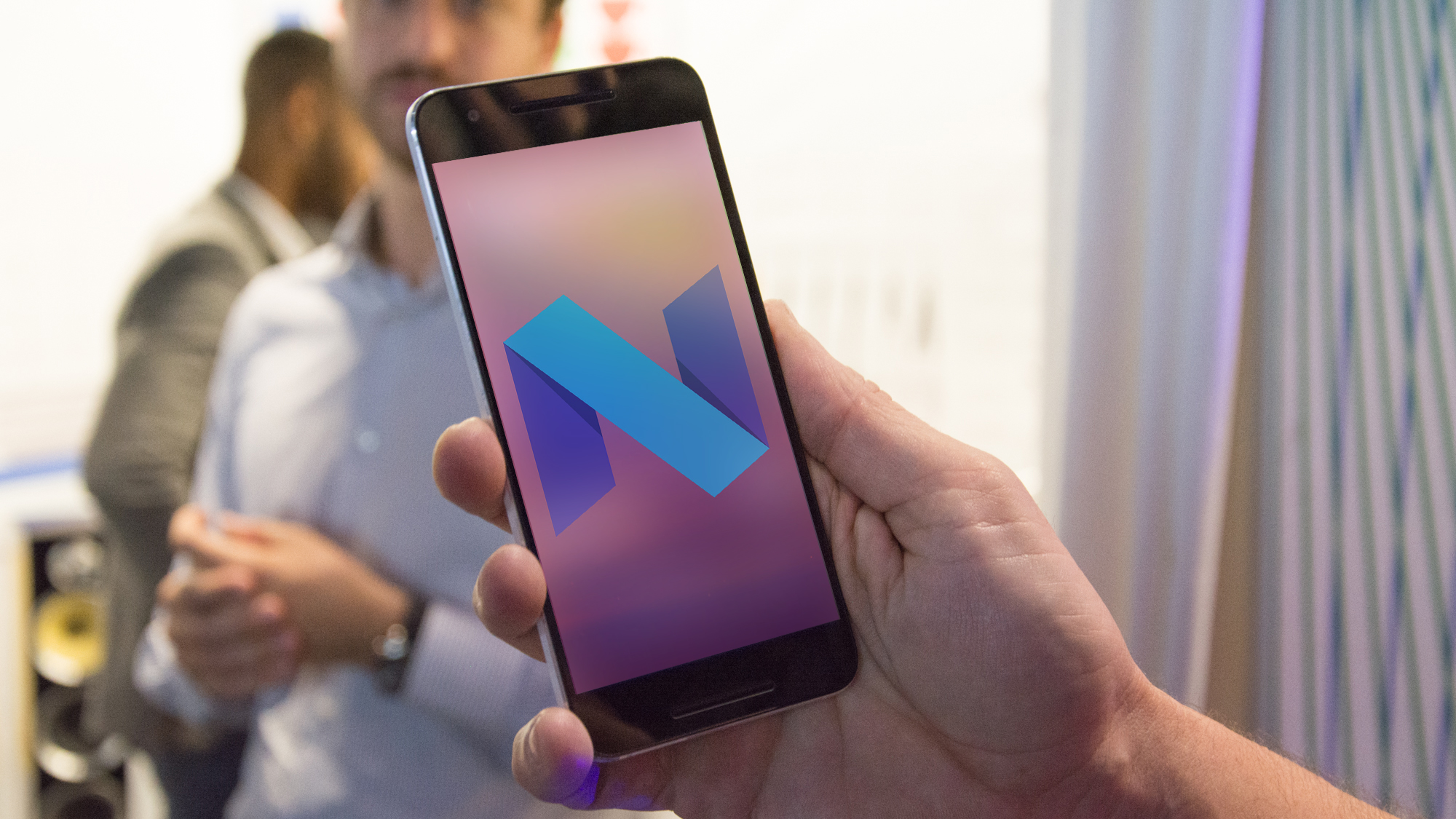 Android N review: Nexus 6P with logo onscreen
