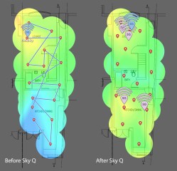 BT Smart Hub vs Sky Q signal strength heatmap