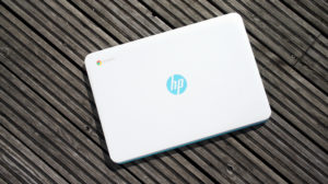HP Chromebook 14 closed, from above
