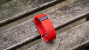 Fitbit Charge HR on bench