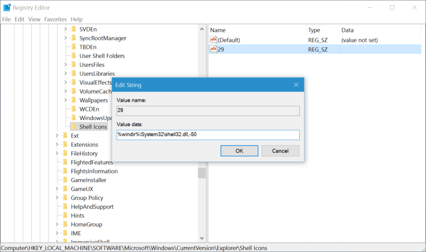 remove windows shortcut arrow