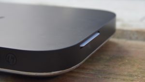 Sky Q Silver box pictured from the front right corner