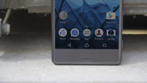 Sony Xperia X front, bottom speaker