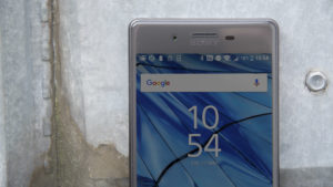 Sony Xperia X front, top half
