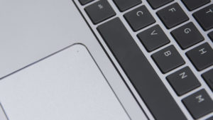 HP EliteBook Folio G1 keyboard and touchpad closeup
