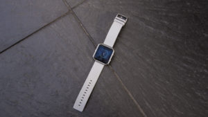 FitBit Blaze with white strap
